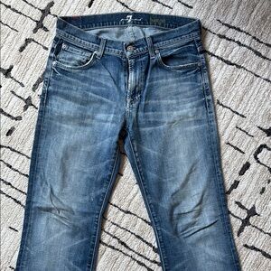 7 For All Mankind Blue Bootcut Jeans Classic Style